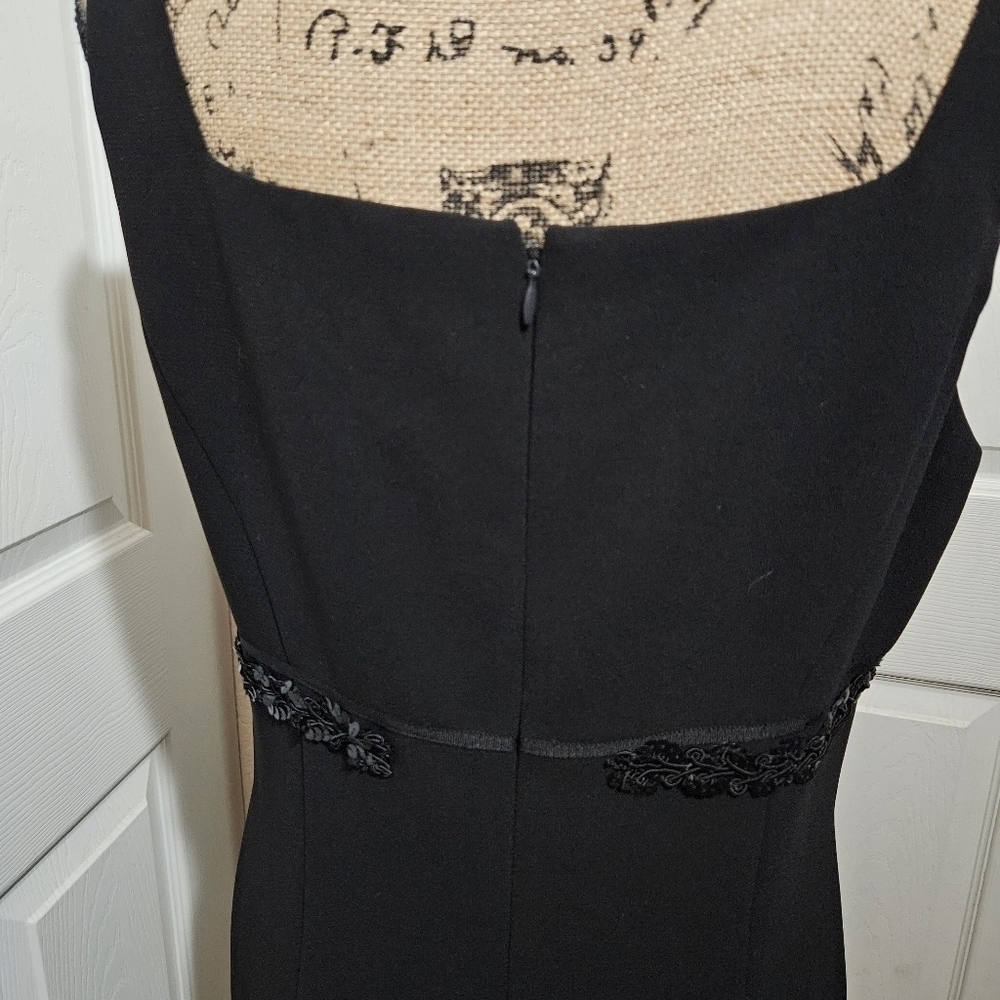 Tahari Arthur S Levine Black Cocktail Dress Size 12 - Picture 6 of 12